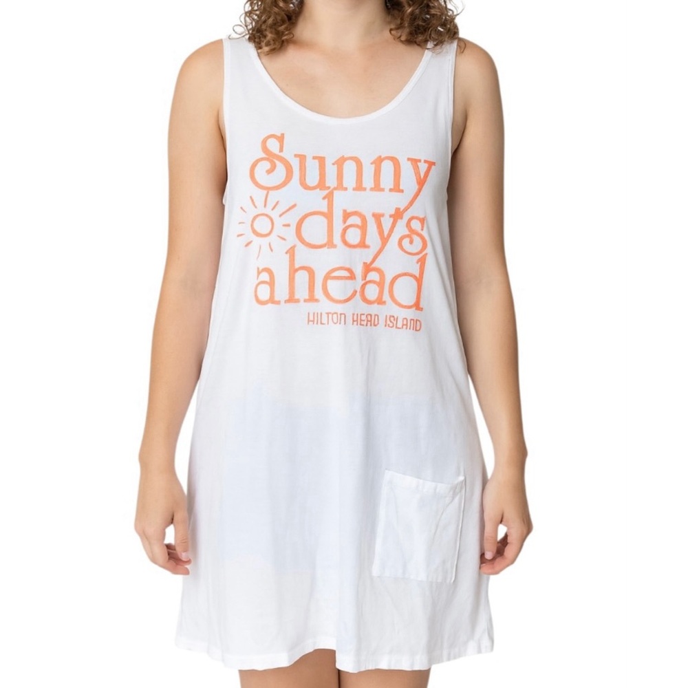 Blue 84 Sunny Days Ahead Hilton Head Island Graphic Swimsuit Coverup NWOT/Small